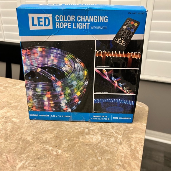 LED Color Changing Rope Light with Remote - Picture 1 of 2